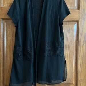 August Silk Charcoal Knit Top